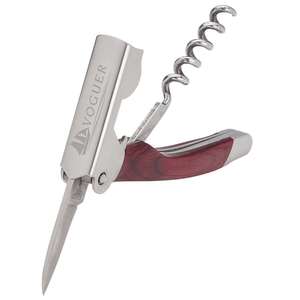 Custom Promotional Bosco - 3 Function Steel & Wood Bar Tool