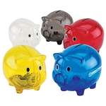 Promotional Corporate Holiday Gifts - Transparent Colored Piggy Bank