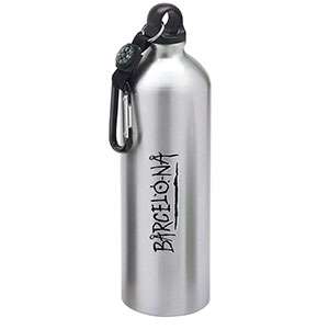 Custom Promotional 1 Liter Flask /Carabiner, Compass, Strap & Ring