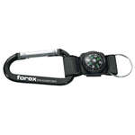 Imprinted Corporate Holiday Gifts - 70mm Carabiner with Compass, Web Strap and Split Ring