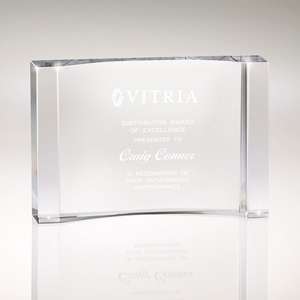 Custom Promotional Bacia - Concave Cut Block Award