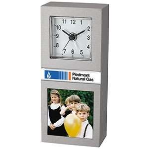 Custom Promotional Desk Clock & Picture Frame
