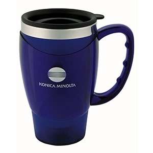 Custom Promotional Lumos - 18oz Plastic Mug W/Steel Interior & Handle