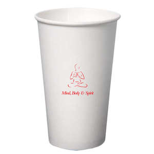 Custom Promotional White Paper Cup - 16 oz