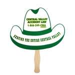 Personalized Paper Hand Fans - Cowboy Hat Hand Fan