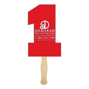 Custom Promotional #1 Shaped Hand Fan