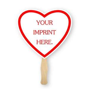 Custom Promotional Heart Shaped Paper Fan