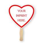 Imprinted Fans - Heart Shaped Paper Fan