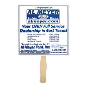 Custom Promotional Square Shaped Hand Fan with Wood Handle