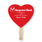 Promotional Fans - Heart Shaped Thrifty Hand Fan