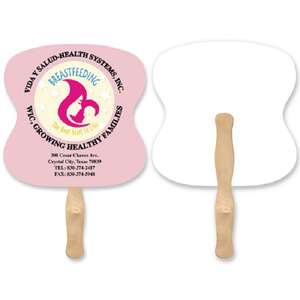 Custom Promotional Hourglass Shaped Thrifty Hand Fan