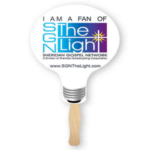 Custom Promotional Light Bulb Shaped Thrifty Hand Fan