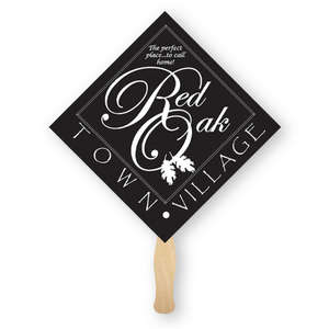 Custom Promotional Diamond Shaped Thrifty Hand Fan