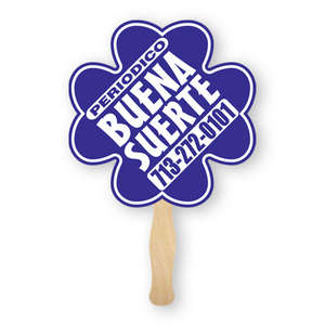 Custom Promotional Clover Shaped Thrifty Hand Fan