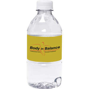 Custom Promotional Flat Cap Bottled Water - 12oz