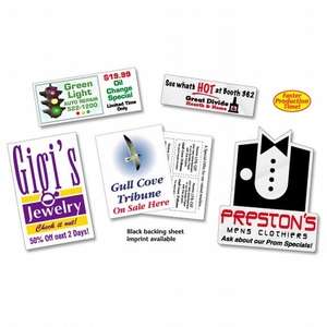 Clear Vinyl Removable Decal - 6 to 10 Sq In (Static on Face)