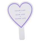Personalized Fans - Heart Plastic Hand Fan