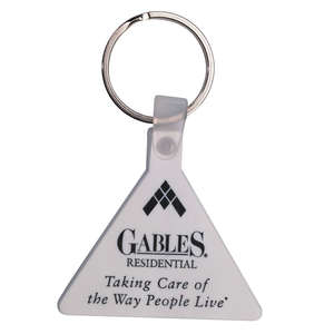 Custom Promotional Triangle Soft Plastic Standard Key Chain 2-1/8"