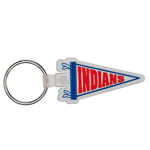Custom Promotional Pennant Soft Plastic Custom Key Chain 2-1/4"