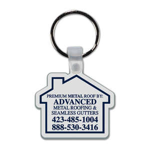 Custom Promotional House Soft Plastic Custom Key Chain 2"