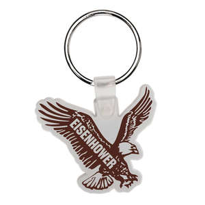 Custom Promotional Eagle Soft Plastic Custom Key Chain 1-7/8"