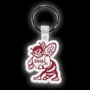 Custom Promotional Hornet Soft Plastic Custom Key Chain 2-1/4"