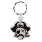Promotional Stock Keychains - Pirate Head Soft Plastic Custom Key Chain 2"