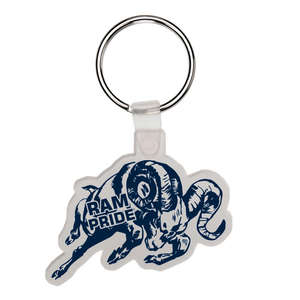 Custom Promotional Ram Soft Plastic Custom Key Chain 2-1/8"