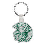 Custom Stock Keychains - Spartan Head Soft Plastic Custom Key Chain 2"