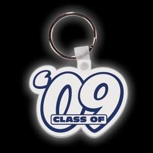 Custom Promotional Class of 2009 Soft Plastic Custom Key Chain 2-3/8"