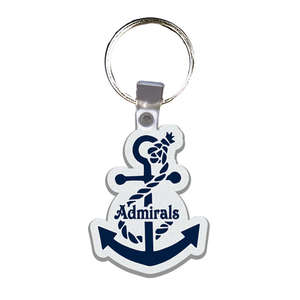 Custom Promotional Anchor Soft Plastic Custom Key Chain 2-1/4"
