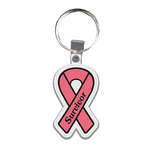 Personalized Stock Keychains - Ribbon Soft Plastic Custom Key Chain 2-1/4"