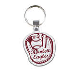 Logo Stock Keychains - Baseball Mitt Soft Plastic Custom Key Chain 2-1/8"