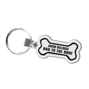 Custom Promotional Bone Soft Plastic Custom Key Chain 2-1/4"