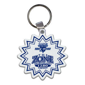 Custom Promotional Burst Soft Plastic Custom Key Chain 2-1/2"