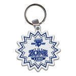 Promotional Stock Keychains - Burst Soft Plastic Custom Key Chain 2-1/2"
