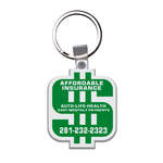 Personalized Stock Keychains - Dollar Sign Soft Plastic Custom Key Chain 2-1/4"