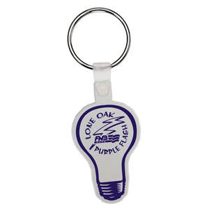 Custom Promotional Lightbulb Soft Plastic Custom Key Chain 2-1/4"