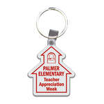 Wholesale Stock Keychains - School House Soft Plastic Custom Keychain 2"