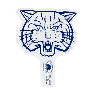 Custom Promotional Wildcat Plastic Hand Fan