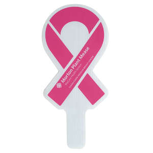 Custom Promotional Awareness Ribbon Plastic Hand Fan