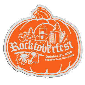 Custom Promotional Pumpkin Badge 3-1/8"x2-7/8"