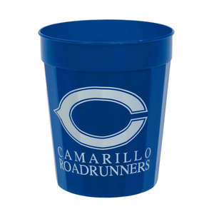 Custom Promotional Fluted Plastic Stadium Cup - 16oz