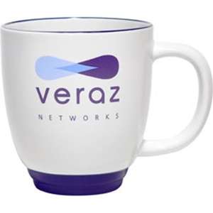 White Heartland Bistro Mug with Color Trim - 14oz