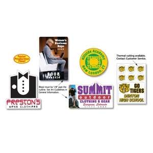 Custom Promotional White Vinyl Decal - Full Color, 11 to 17 Sq In (Indoor and Outdoor)