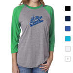 Next Level Unisex Triblend 3/4 Sleeve Raglan Tee - Dark/All