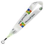 1-1/2" Satin Ribbon Lanyard with Metal Crimp