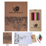 Adult Coloring Book w/ Colored Pencils