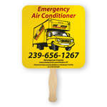 Lightweight Full Color Rd Square Fan - 1 Sided