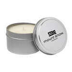 Large Silver Tin Candle 8 oz.